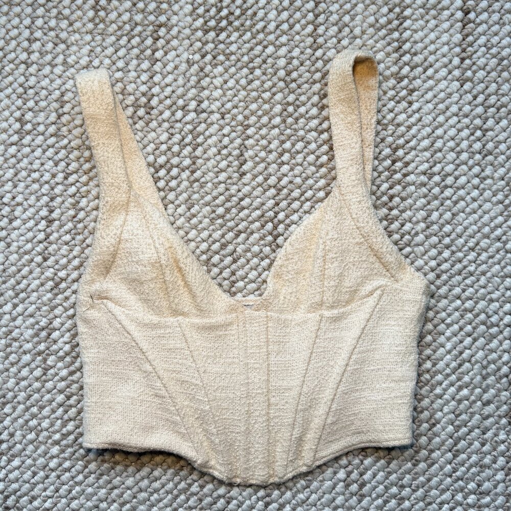 Zara Boucle Corset Top